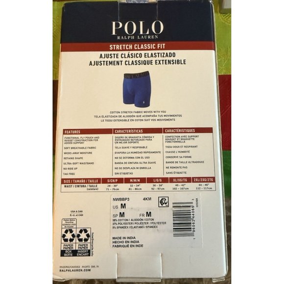 POLO RALPH LAUREN CLASSIC BOXER BRIEFS COLOR NWBBP3 BLACK/CRUISE/GREY - Picture 8 of 11
